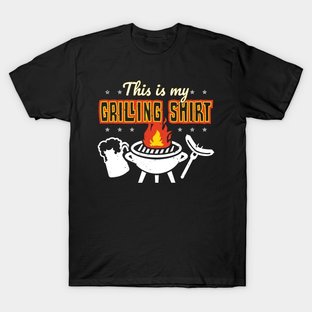 Funny BBQ Grilling Dad T-Shirt by aneisha